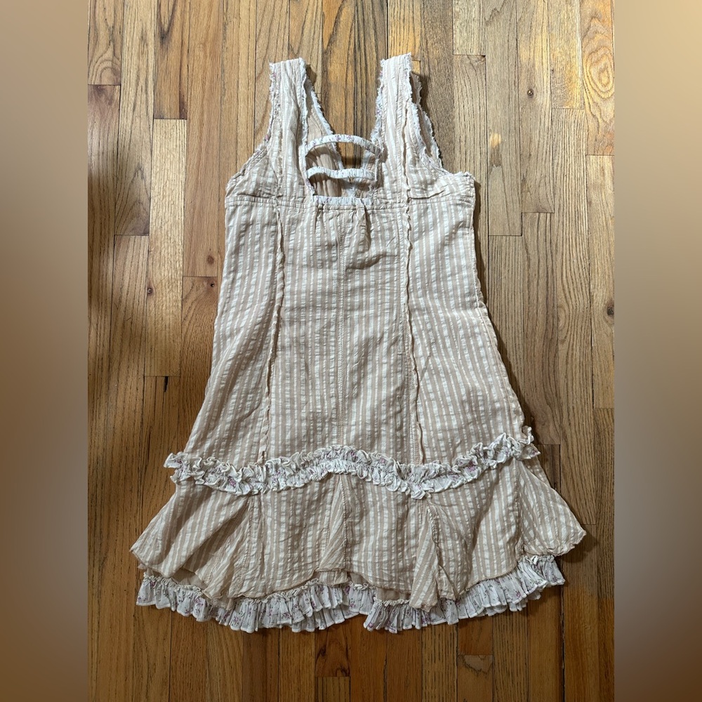 Anthropologie Pilcro V-Neck Ruffle Mini Dress - Picture 7 of 8